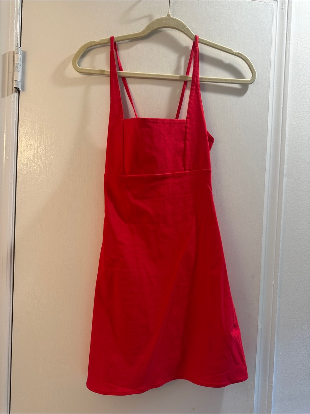 Altar'd State Bright Red Square-Neck Mini Dress